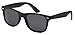 Sunglasses Classic 80’s Vintage Style Design (Black Matte, Polarized)