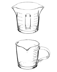 QWORK Espresso Shot Glass with Handle, 2 Pack