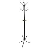 SONGMICS Coat Rack Stand Entryway Hat Purse Display Hall Tree Metal Black Finish URCR17B (Kitchen)