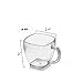 Posh Setting Mini 2 Ounce Coffee Espresso Mug, Clear Plastic Disposable Espresso Cup with Handle, Mini Dessert Cup - 20 Count