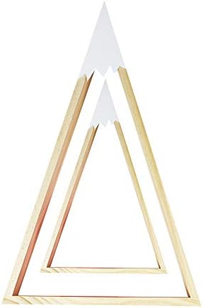 Wind Chimes Hanging Decorations - 2pcs Set Baby On Wall Wood Snow Mountain Shelf Decorative Creative Toys Books Wooden Storage - Wood Shelf Wooden Pillow Print Sweatshirt Rack Bookshelf Japanese