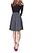 Simple Stretch A-line Flared Knee Length Skirt (M, Knee Charcoal)