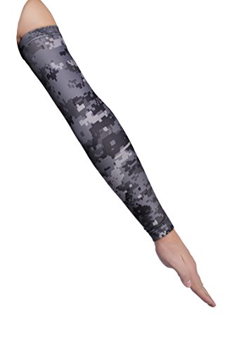 JIUSY 1 Paris - Camouflage Elastic Sports Arm Sleeves Cool Sun Block UV Protection Tattoo Cover Arm Warmer for Cycling Motorcycle Bicycle Baseball Basketball Size Samll S-CamoXT-17 - Thumbnail 2