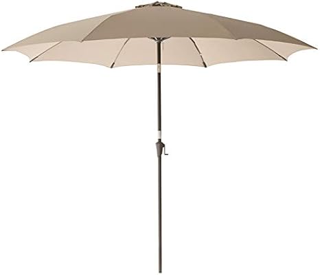 Amazon Com C Hopetree 10 Ft Outdoor Patio Market Umbrella With Tilt Beige Garden Outdoor