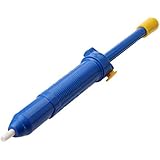Tocypho 1 Piece Large Plunger Desoldering Pump Solder Sucker with Locking Plunger Tin Gun Hand Tool for Iron Removal, Blue 12