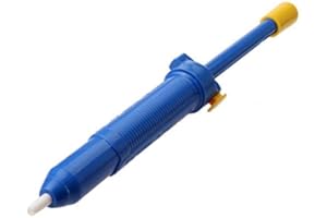 Tocypho 1 Piece Large Plunger Desoldering Pump Solder Sucker with Locking Plunger Tin Gun Hand Tool for Iron Removal, Blue 12