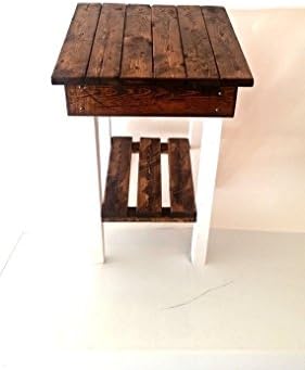 Night Stand/ End Table/Rustic End Table/Rustic Side Table/Bedside Table/Aged/Vintage End Table/Handmade/Custom New Materials/Farmhouse Table