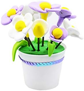 XuxMim Ultra-light Clay Material Package Color Clay Plasticine Flower Pots DIY Kit (Multicolor3,12x12x14cm)