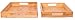 BIRDROCK HOME 2pc Bamboo Serving Trays Set with Handles | Natural Bamboo Wood | Nesting Breakfast Tray & Party Platter | Easy Carry for Kitchen, Dining, and Outdoor Picnics | Large & Small Sizes