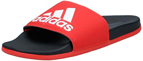 red adidas flip flops