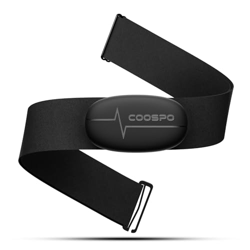 COOSPO Heart Rate Monitor Chest Strap, Bluetooth ANT+ Heart Rate Monitor Chest