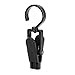 HANGERWORLD 10 Pack Accessory Clip Hangers - Black Plastic - Strong Swivel Hook Laundry Storage Boot Clips