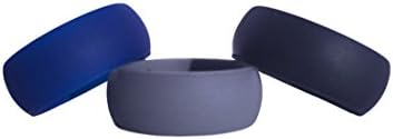 Premium Silicone Wedding Ring (Wedding Band) - 3 Ring Pack (12) Hypoallergenic and safe!!!
