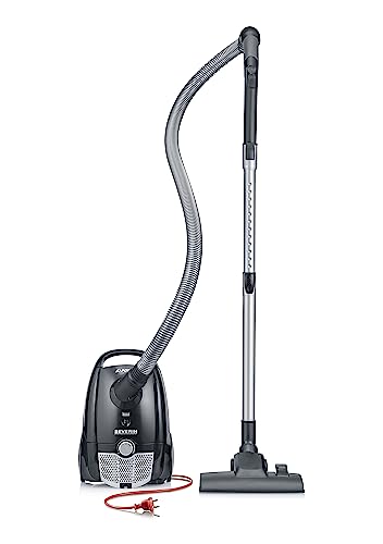 Aspiradora con Bolsa S'POWER, Aspirador Potente con prácticos Accesorios, Aspirador silencioso con Ruedas de 360° para una Gran Movilidad, Negro, BC 7030