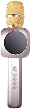 Wireless Microphone Karaoke, Hysada Portable Bluetooth Handheld Speaker,H6 Karaoke Stereo Player for Music Playing, Home KTV Karaoke for Apple Iphone Android Smartphone or PC (H6 Gold)