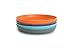Biobu [by Ekobo] Bambino Plate Set in Gift Box, Small, Lagoon/Mandarin/Prune/Smoke