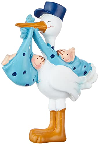 Mopec Z5810.3 Magneti a Forma di Cicogna, con Bambini Gemelli Pit, Confezione da 12 Pezzi