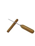 Stainless Steel Ice Pick with Wooden Bamboo Handle and Sheath