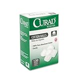 NEW - Sterile Cotton Balls, 1", 130/Box - CUR110163