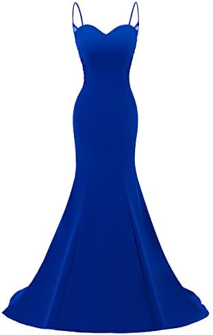 Mermaid Evening Dress Women Long Formal Prom Dress (Royal Blue, 10)