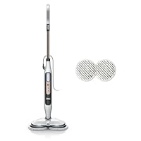 Shark Steam Mop, Automatic Steam and Scrub Steam Mop with Steam Blaster, 2 Rotating Power Pads, 3 Steam Settings, Stain & Dirt Removal, For all Sealed Hard Floors, 8m Cord, White & Grey S8201UK