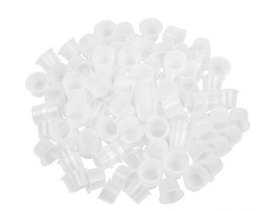 Tattoo Ink Cups 100pcs, 13mm x 10mm Medium Sizes Tattoo Ink Caps Cups Disposable, Tattooing Container, Tattoo Pigment Ink Caps for Tattoo Ink Tattoo Supplies