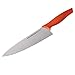 Rachael Ray 3-Piece Japanese Stainless Steel Chef Knife Set with Orange Handles and Sheaths