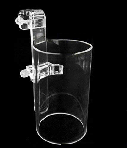 Marine Color fish feeder round feeder, adjustable use for float food, easy setup and clean acrylic made