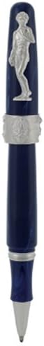 StipulaDavid Rollerball Blue Marble w/ Chrome Trim