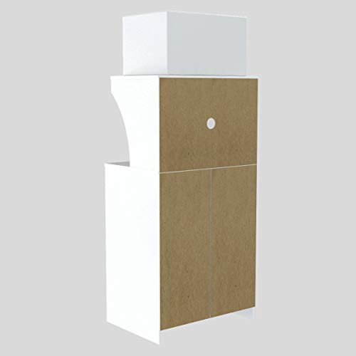 Inval Galley Kitchen/Microwave 1-Drawer/2-Door Storage Cabinet, White and Vienes Oak