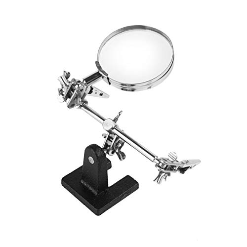 image for TENINYU Helping 3rd Hand Magnifier Tool Soldering Iron Base Stand with