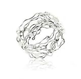 Unique Filigree Wirework Wide Band Sterling Silver Ring(Sizes 5,6,7,8,9,10,11,12,13)