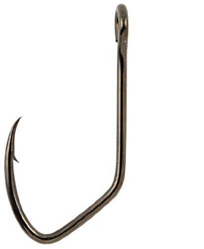 Matzuo Sickle Siwash Open Eye Hook (Pack of 25), Black Chrome, 2/0