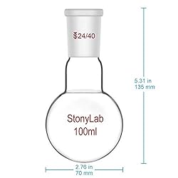 StonyLab Glass 100ml Heavy Wall Single Neck 1 Neck