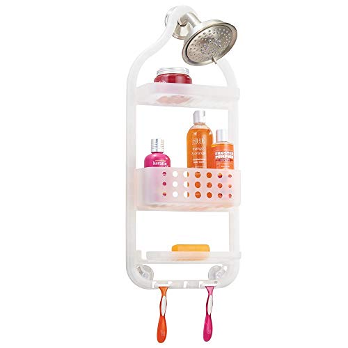 mDesign Plastic Bathroom Tub and Shower Caddy, Hanging Storage