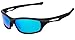 JAVIOL Polarized Sports Sunglasses for Men Women Fishing Driving Sunglasses Cycling Running Baseball Golf uv400 (Matte Black-Blue Mirrored,)