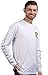 Ann Arbor T-shirt Co. Adult Fishing Ruler | Long Sleeve Wicking Fisherman Shirt w/Ruler on Forearm, L, White