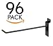 Econoco 8” Slatwall Deluxe Hooks, Slatwall Hooks, Display Hooks for Panel, Black (Pack of 96)