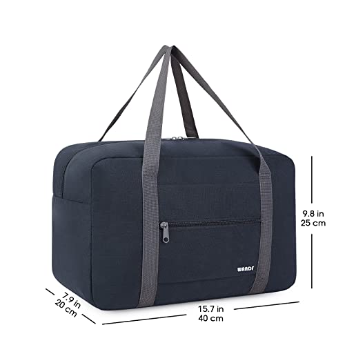 WANDF Ryanair Handbag 40 x 30 x 20, Foldable Small Sports Bag for Airplane, Weekend Travel Bag Unisex Men and Women (Blue 24L)