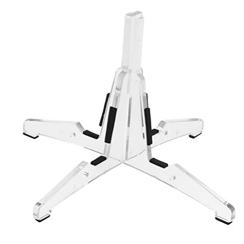 image for gazechimp Clear Flute Clareint Stand 4 Peg Acrylic Stand For Wind Wood