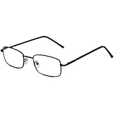 Calabria R755 Mens Metal Reading Glasses Stylish Oval Full Rim Readers Durable Spring Hinge Lightweight Eyeglass w/Case