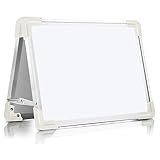 Magnetic Dry Erase Board for Kids, OUSL 16X12'' Small Desktop Foldable Reminder Board Magnet White Board Double-Sided Portable Whiteboard Easel for Children
