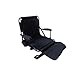 Trademark Innovations Stadium Chair with Under Seat Hooks and Padding, Black