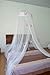 OctoRose White Butterfly Round Hoop Bed Canopy Net | Hanging Canopy Bed Drapes | Fits Full Crib, Kids, Twin, Queen, King Mosquito Netting 60x250x1200CM (White)
