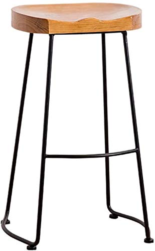 ガードレール Creative bar Stool Solid Wood Bar Chair Bistro Retro Counter Stool High-Temperature Painted I