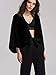 Escalier Women's Black Light Loose Chiffon Sheer Kimono Cardigan Blouses,8