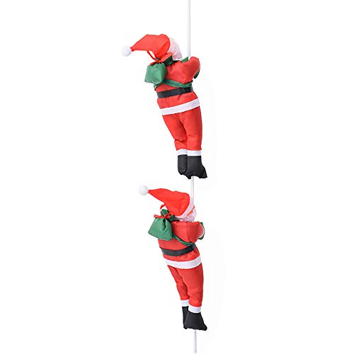 DZT1968  30cm Christmas Pendant Staircase Christmas Santa Claus Tree Year Decor Home Decor Christmas Tree,Doors,Windows (B) - Thumbnail 2