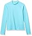 Amazon Essentials Girls' UPF 50+ Long-Sleeve Rashguard, Aqua Blue, Medium
