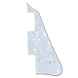 Kmise A6624 1 Piece New White Pearl Electric Guitar Pickguard for Gibson Les Paul Guitar Replacement