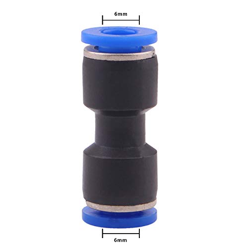 Quick Connect Fittings 6mm - 10 Pack Plastic Push to Connect Fittings Tube Straight Connect 6 Mm to 6 Mm Push Fit Fittings Tube Fittings